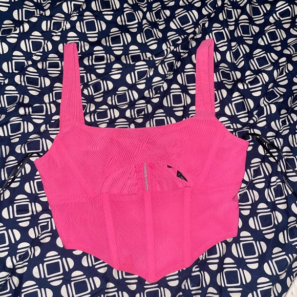 Forever 21 hot pink cut-out corset - Picture 1 of 3